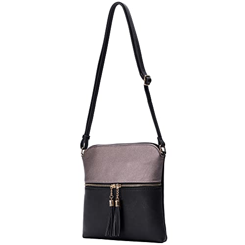 Image of Solene Womens Lightweight Medium Crossbody Purse with Tassel, Perfect Size Crossbody Bags for Daily Use, travel