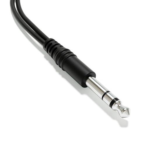 Cable divisor estéreo a mono 1/4" TRS a 2 x 1/4" TS miniatura 4