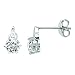 Produktbild Aeon Keltische Dreifaltigkeits-Ohrringe mit weißen Zirkonia, irisch, keltisch und Liebe, Freundschaft und Treue, hypoallergenes Sterlingsilber, Silberohrringe für Frauen  8 mm x 5 mm