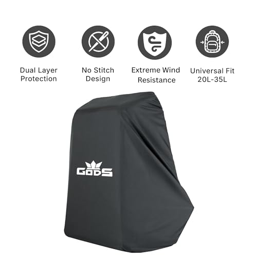 GODS All-Weather Waterproof Rain Cover for Backpacks | Fits Ghost X, Zarc X, and All 20L-35L Bags | Laminated Dual-Coated, No-Stitch, Water-Resistant, Wind-Resistant, All-Weather Protection