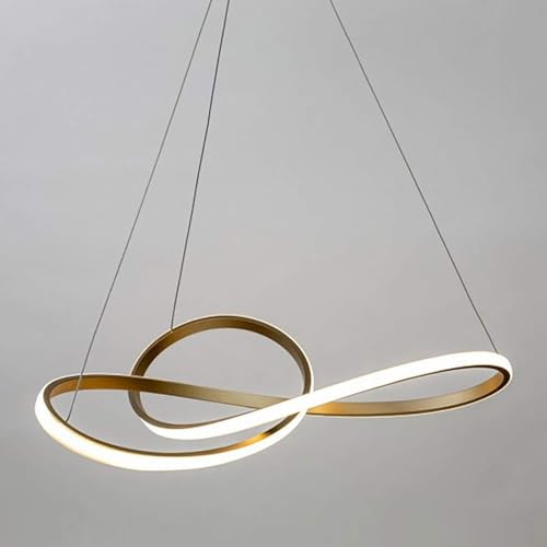 Image of Metal Creative Design 3 Light LED Chandelier Pendant Lamp for Living Room & Dining Table Ceiling Light for Home, Bar & Hotel (0002 Gold Chandelier)