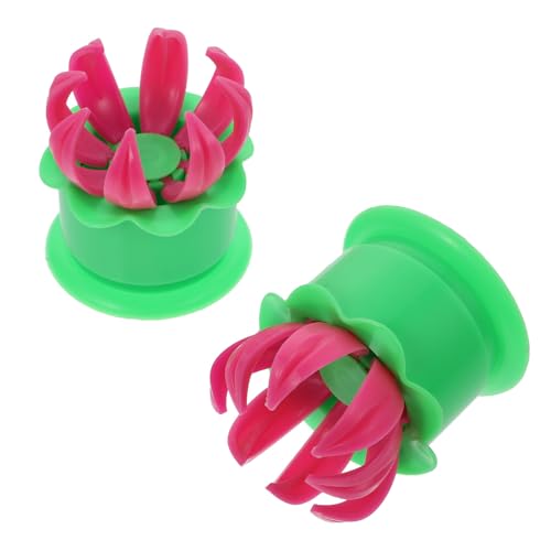 NIYANGLE Moldes para Hacer Bollos al Vapor 2 Unidades, Utensilios de Cocina de Plástico Ecológico Verde, Moldes Manuales para Empanadillas, Herramienta Práctica para Repostería Casera