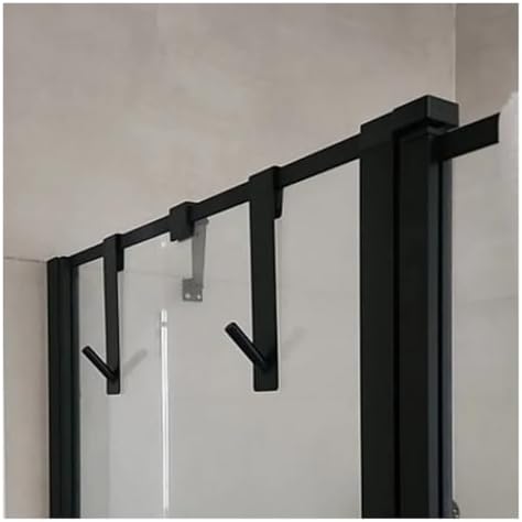 S-Shape Stainless Steel Shower Towel Rack & Bathrobe Holder - Over Glass Door Hooks for Bathroom, Durable Back Hooks for Towels and Robes (Primary Color)