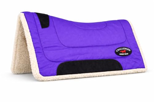 Horse 28'x30' Western Contoured Faux Fur Padded Saddle Pad Purple 39143PR