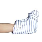 Ehucon 踵プロテクター 褥瘡緩和用 - 床ずれ用フットピロー 2本のストラップ付き かかとの痛みや怪我の治療に 大人用サイズ, ラベンダーストライプ, One Size