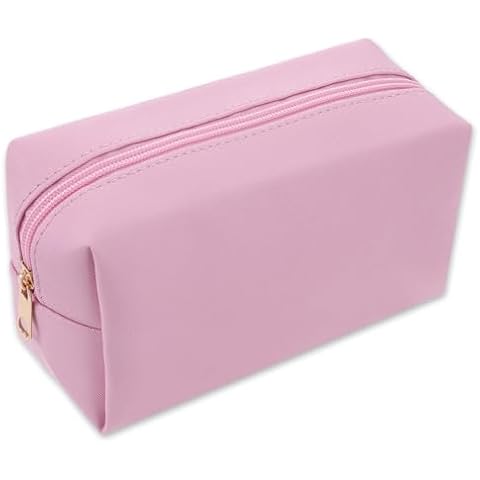 Pink PU Leather Travel Makeup Bag Cover