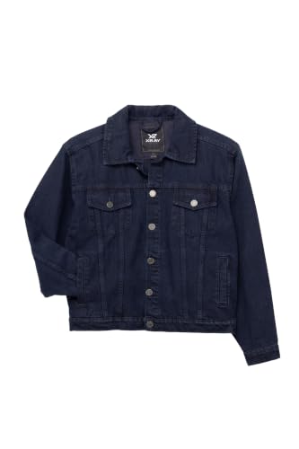 Image of X RAY Boys & Kids Denim Jean Jacket, 100% Cotton & Cotton Flex Washed Fall Outerwear Trucker Casual Jacket for Boys