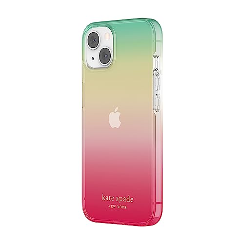 [kate spade new york] iPhone13 ケース Protective Hardshell Case 正規品 ケイトスペード ニューヨーク (Popsicle Ombre/Dip Dye Bumper/Gold Logo)