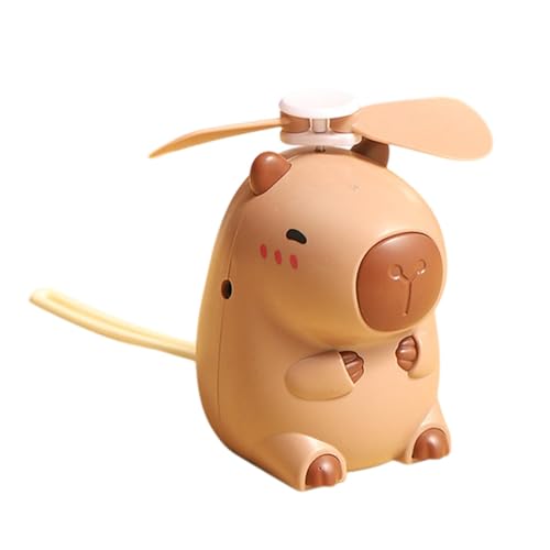 Portable Handheld Fan - Cartoon Capybara Handheld Convenient Fan - Cute Cooling Electric Fan - Quiet Capybara Cooling Fan - USB Rechargeable Personal Fan For Home, Beach - Travel Fan Handheld