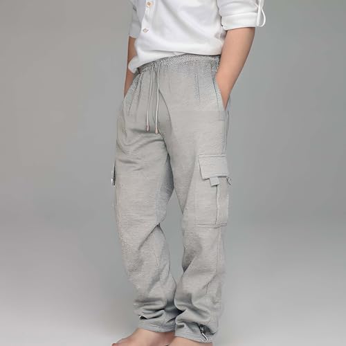 Cargo Sweatpants for Teen Boys Elastic Waist Drawstring Sweat Pants Teens Casual Athletic Workout Joggers with Pockets3