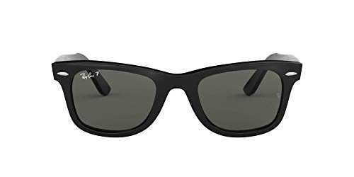Image of Ray-Ban RB2140 Original Wayfarer Sunglasses, Black /Green Polarized, 50 mm