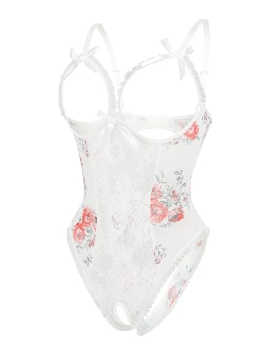 Image of Avidlove Women One Piece Lingerie Sexy Lace Babydoll Mini Bodysuit