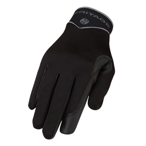 Heritage Performance Gloves, Ultralite Glove, Size 8, Black