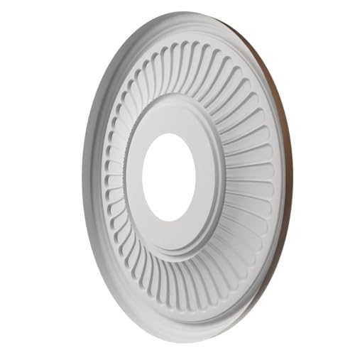 Image of Ekena Millwork 13 inchOD x 3 1 /2 inchID x 3 /4 inchP Berkshire Thermoformed PVC Ceiling Medallion (Fits Canopies up to 5 3 /4 inch), Metallic Copper