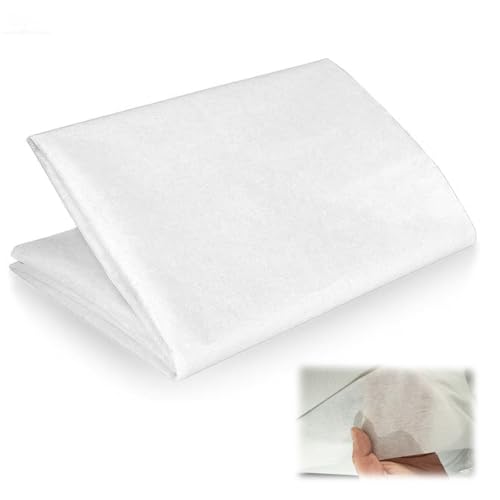 300x100 cm Entretela Adhesiva Plancha, 55 g/m² Entretela Termoadhesiva Costura Gruesa, Tela de Entretela de Plancha, Guata Termoadhesiva Costura, para Manualidades Costura Patchwork (Blanco)