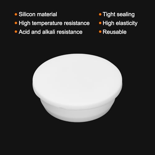 Image of MECCANIXITY High Temp Silicone Plug Mount Dia 41.3mm /1.63 Inch T Shaped Rubber Stopper Hole Plugs for Powder Coating Plating Waterproof Sealing Plugs White Pack of 1