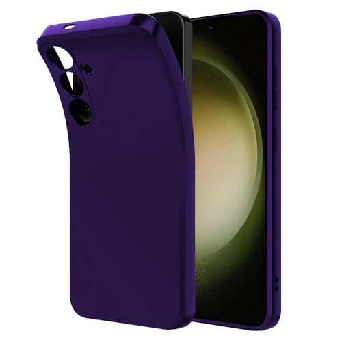Image of Back Cover for Samsung Galaxy S23 Plus 5G | Full Camera Protection | Premium Liquid Silicon Case | Flexible Bumper Case for Samsung Galaxy S23 Plus 5G (Dark Purple)