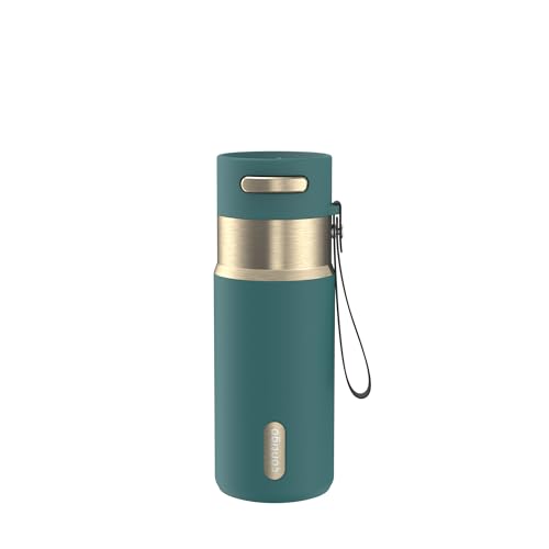 Image of Contigo AutoSeal 16 oz Stainless Steel Vacuum-Insulated Water Bottle with Leakproof Push-Button Spout & Lock, Carry Strap, BPA-Free & Lead-Free, Dishwasher Safe