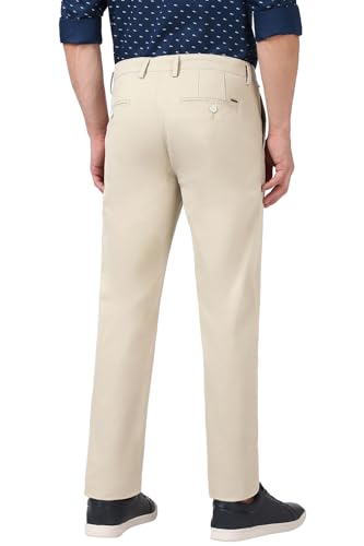 Image of Peter England Men's Slim Fit Mid Rise Super Premium Wrinkle Free Casual Trouser Chinos