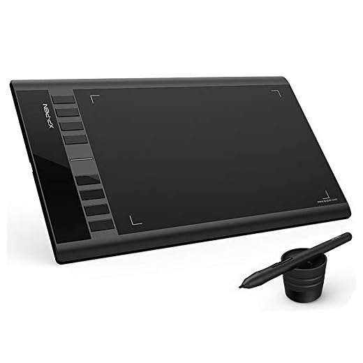 XP-PEN Star03 ritning surfplatta 12 tum med 8 snabbtangenter, batteridrivna grafiska surfplattepennor 10 x 6 tum arbetsområde för konstdesign stöder Windows 10/8/7 och Mac OS (Star03 svart)