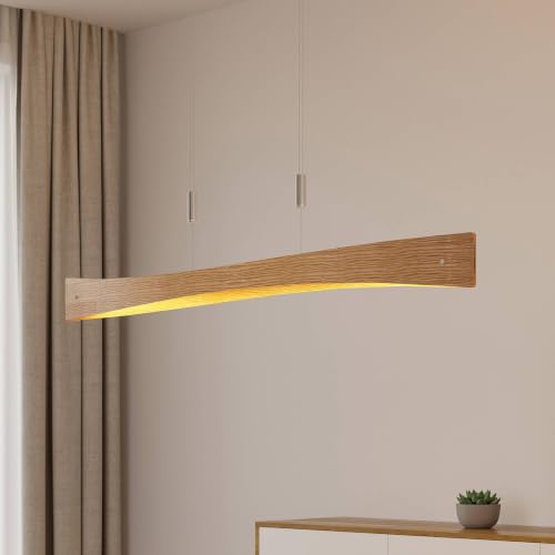 Suspension LED Beazina intensité variable luminaire aspect bois - 2