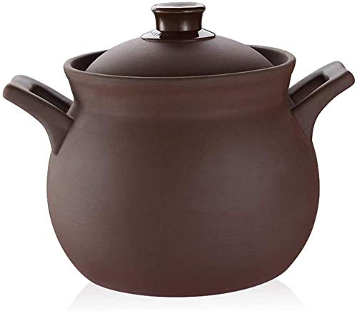 Cacerola de cerámica japonesa, olla redonda de barro de barro, olla antiadherente, sartén para guisar lentamente, olla de sopa saludable para olla caliente Bibimbap A 1,6 l