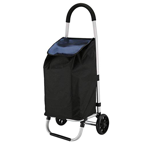 Générique Chariot Courses sur roulettes Caddie Pliable Grande capacité Chariot à Bagages Multifonctionnel avec roulettes Sac à Dos détachable