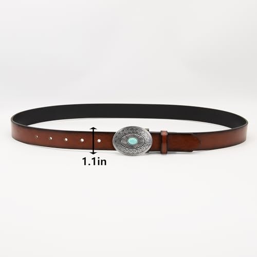Western Belts for Women Turquoise Belts Cowgirl Belts Ladies Concho Belts Vintage Design Embossed Leathe2
