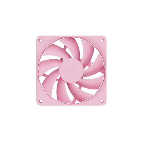 Image of Hyte Flow FA12 120mm PC Case Fans 4-Pack, High Performance, Low Noise, 1500 RPM, 4-Pin PWM, Fluid Dynamic Bearing - Strawberry Milk (Pink)