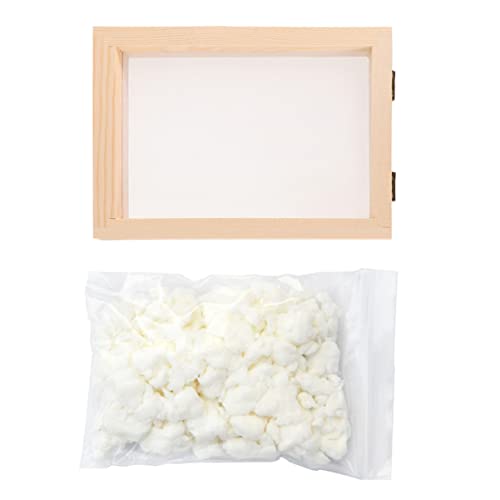 DIYEAH 1 Juego herramienta para hacer papel pulpa de papel para la fabricación de papel junta pulpera cuadros decorarivos pulpa seca molde de bricolaje para hacer papel Madera