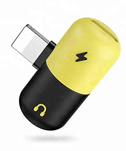 2-in-1 Dual 8-pins Splitter Compatible from iPhone 7 Yellow/Black ICA0319