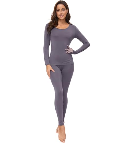 WiWi Soft Viscose from Bamboo Underwear for Women Thermal Long Johns Sets Super Warm Base Layer Top Pants Pajamas Set S-3X4
