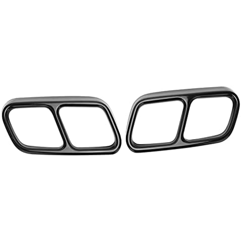 XHIKOWAT Car Quad Exhausts Tip Trim Stainless Steel Replacement Exhausts Tip Cover Tail Pipe for CLS W218 20122017 (Glossy Black),Auto Interior and Exterior Modifiion Cover