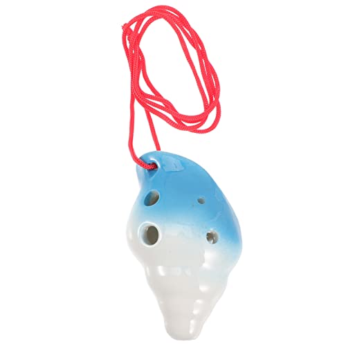 Yardwe Musical Beginner Ocarina for Adorable Conch Shape Wind Instrument present for Beginners Durable Material Delicate Design for Practice and Souvenir Random Color