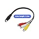 VGOL 2 Stück 4-poliges S-Video auf 3 RCA AV Buchse Kabel für TV/HDTV Camcorder CD Player VCR DVR PVR DVD Player Set Top Box PC Laptop TV 0,3M