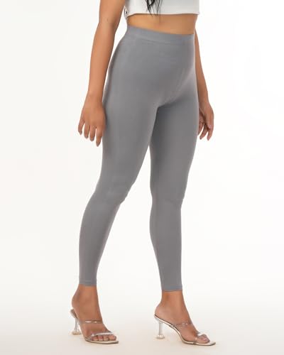 Image of Loveit Womens Solid Viscose Slim Fit Ankle Length Leggings