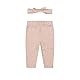 Dirkje - Girls - Baby Trousers + Headband - Organic Cotton and Elastane - Light Dusty pink - Size 50