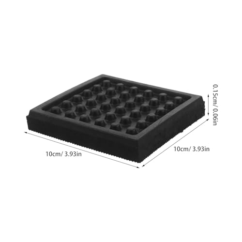 Alfombrilla antivibración para caminadora de goma negra 3.94x3.94 pulgadas 4 piezas miniatura 2