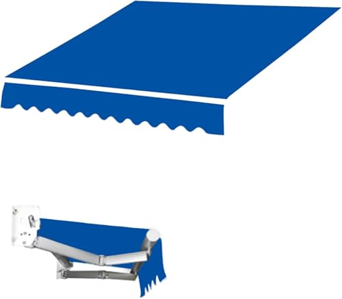Toldo de patio con toldo retráctil 11x8 manual sin marco para reemplazo tela