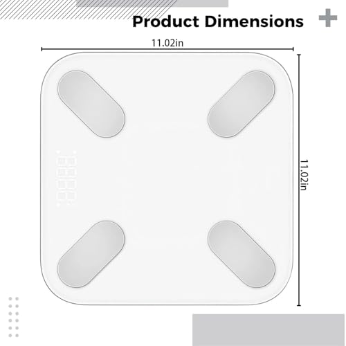 Báscula Digital Blanca Corporal con Medidor de Grasa miniatura 2