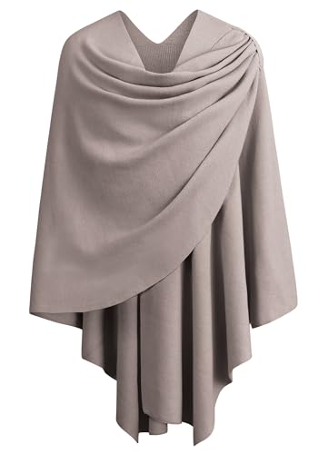 Image of PULI Womens Cross Front Poncho Shawl Wrap Elegant Wedding Formal Gift
