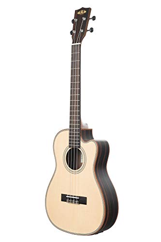 Kala KA-SSEBY-B-CE – Epicéa massif et ébène – Ukulele baryton - Les Beatles, Paul McCartney, John Lennon, RIngo Starr, George Harrison Kala KA-SSEBY-B-CE – Epicéa massif et ébène - Ukulele baryton – Image 3