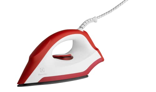 Electrolux Dry Iron 1300W Non-Stick Sole Plate Adjustable Temperature-Mechanical Knob 360 Swivel Cord with 1.8m Length Rubberized Handle & Base Expert ProTip Light Weight & Easy to Use EDI1004