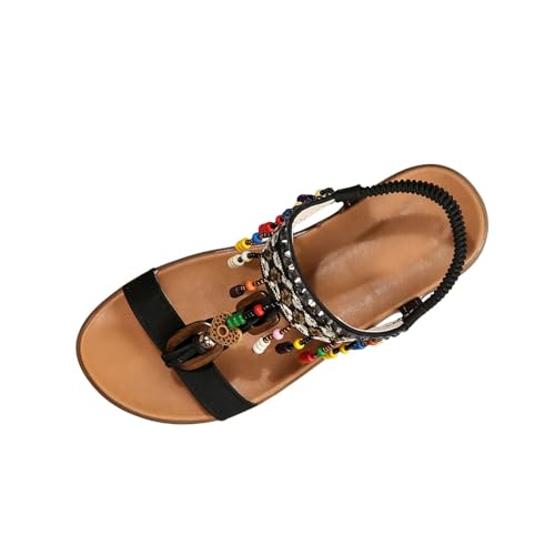 Sandalias para mujer cómodas estilo zuecos bohemios con correa de tobillo para verano