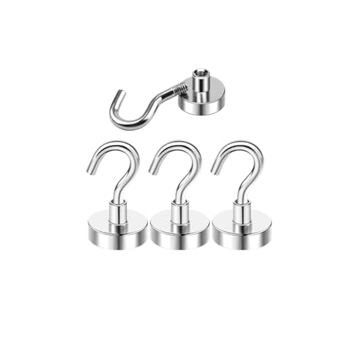 3pcs 30lbs Magnetic Hooks, Refrigerator Magnets, Extra Strong Cruise Hook for Hanging, Adhesive Hooks, No Drilling