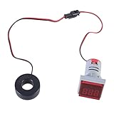 22mm Testa Quadrata LED Retroilluminato Schermo Corrente Tester Gauge 0-100A Rilevatore di Corrente Monitora AC100A Corrente Meter Amperometro