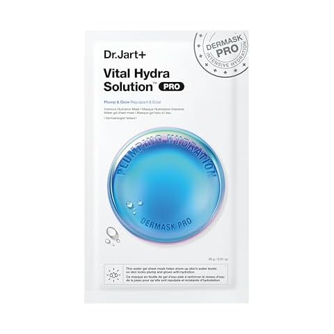 Dr.Jart+ Dermask Vital Hydra Solution Glow Face Mask with Hyaluronic Acid | Sheet Mask | Korean Skin Care, 1 Pack Cover