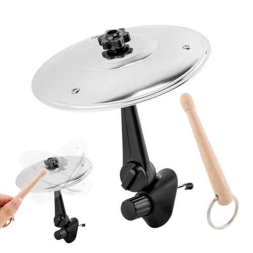 Car Cymbal, Air Vent Car Crash Cymbal Air Vent Mini Drum Cymbal with Drum Stick Key Ring, Musical Cars Accessory For Music Lovers, Fits All Vehicles