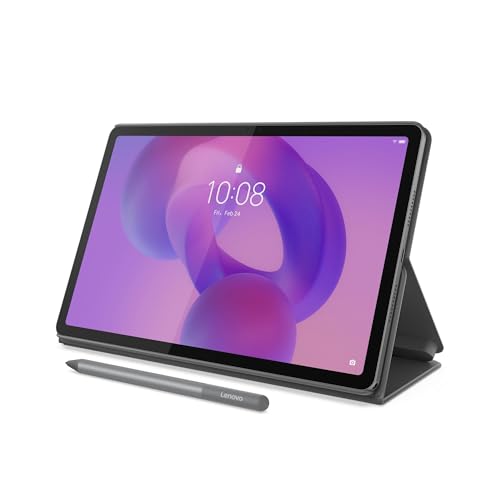 Lenovo Idea Tab (UAE Version) 11 2.5K IPS Touchscreen MediaTek Dimensity 6300 4GB RAM 128GB Luna Grey with Tab Pen and Folio Case [ZAFR1012AE]