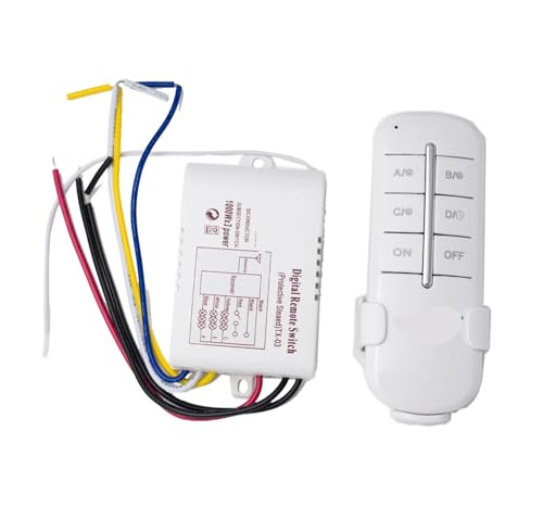 Interrupteur 3 voies RF433 pour diviser l'éclairage d'un lustre